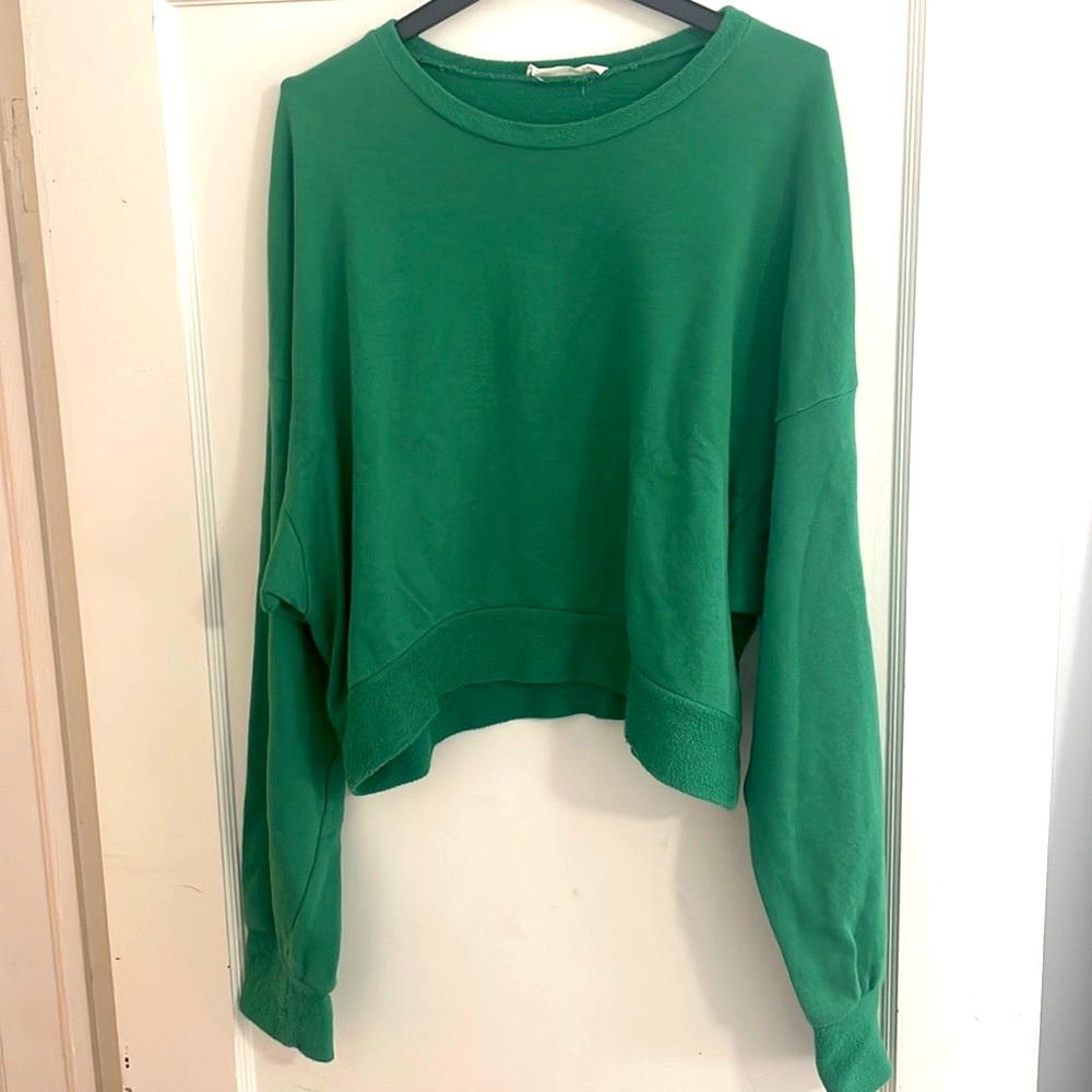 GREEN Sweatshirt Cropped
